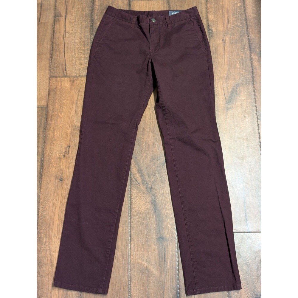 Bonobos Pants Slim Fit Flat Front Chino Pants Men's Size 30x34 Maroon/Burgundy